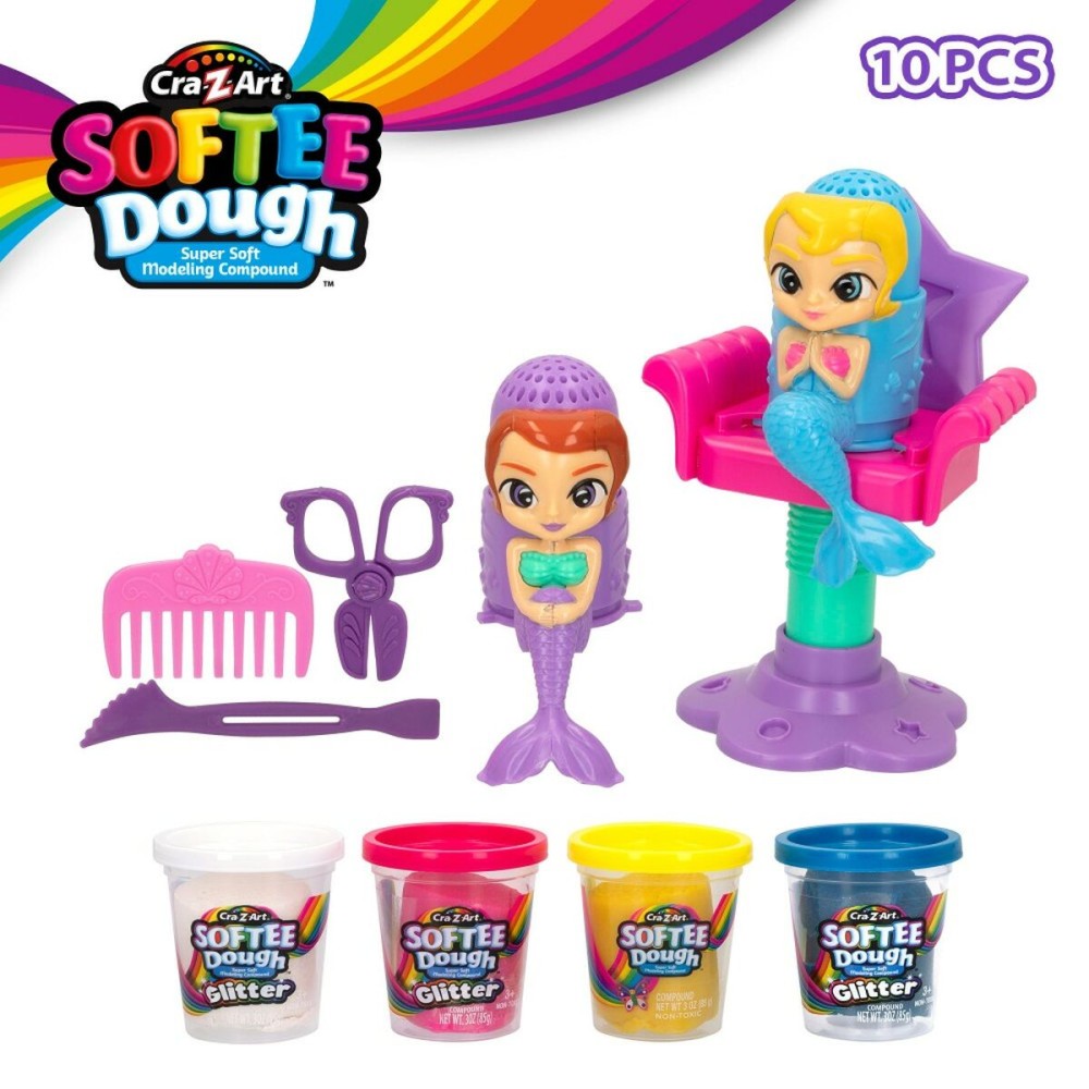 Knetspiel Cra-Z-Art Softee Dough Haar sirenas (4 Stück)