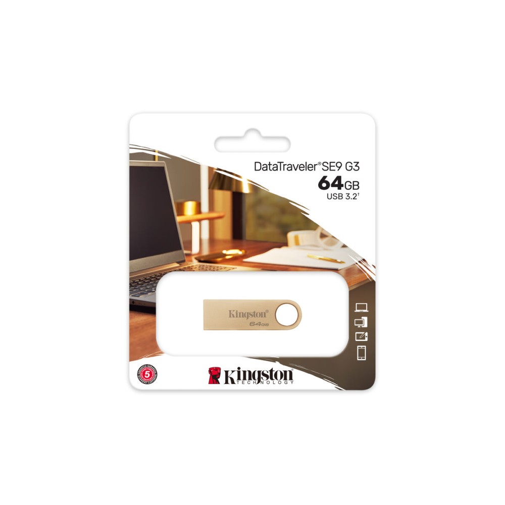 USB stick Kingston DTSE9G3/64GB 64 GB Golden