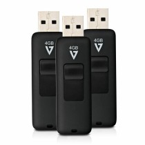 Carte Mémoire Micro SD avec Adaptateur V7 VF24GAR-3PK-3E 4 GB Noir