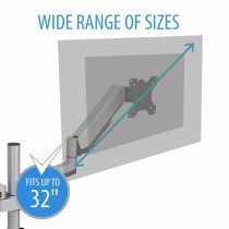 Support de table d'écran V7 DM1TA-1E 17" 32"