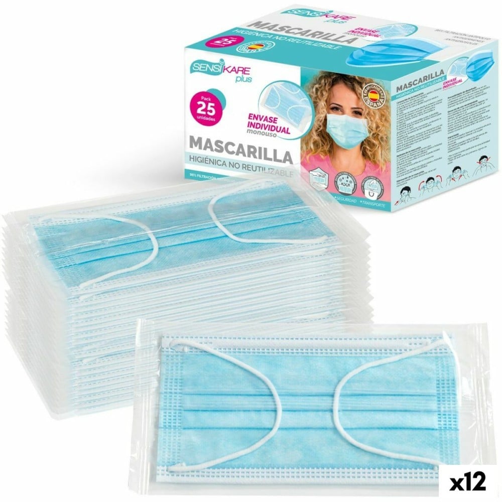 Schachtel mit Hygienemasken SensiKare 25 Stücke (12 Stück)