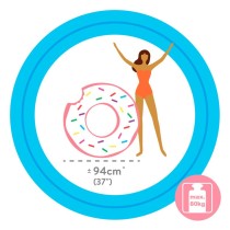 Schwimmreifen Intex Donut Rosa 107 x 99 x 23 cm (12 Stück)