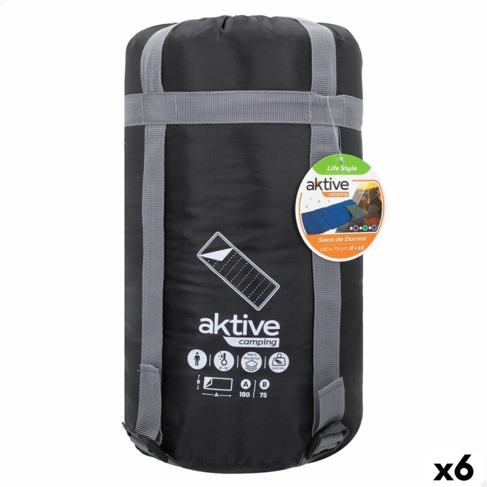 Schlafsack Aktive Polyester 170T 180 x 1,5 x 75 cm 6 Stück