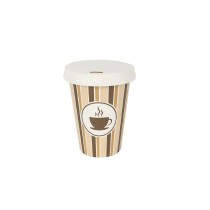 Set de Verres Algon Avec couvercle Produits à usage unique Café Carton 8 Pièces 220 ml (20 Unités)