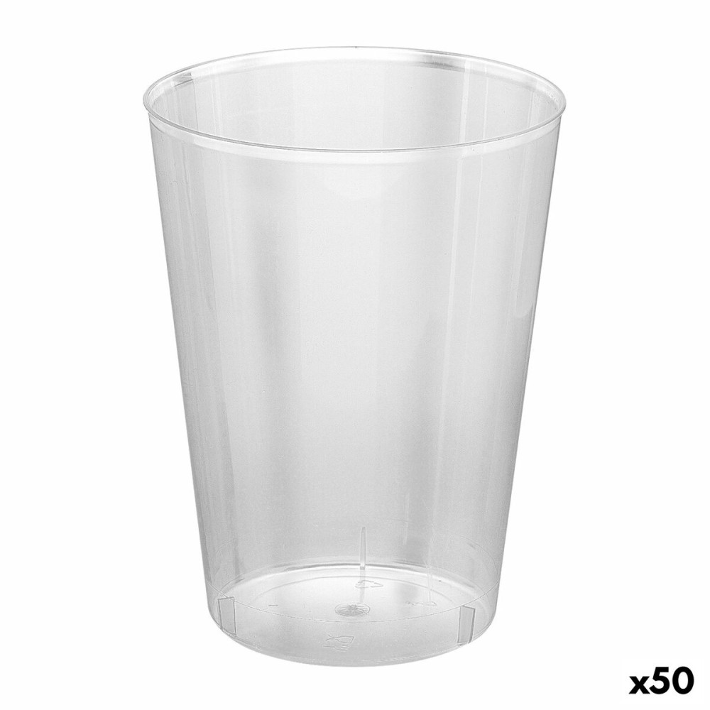 Lot de verres réutilisables Algon Cidre Transparent 4 Pièces 480 ml (50 Unités)