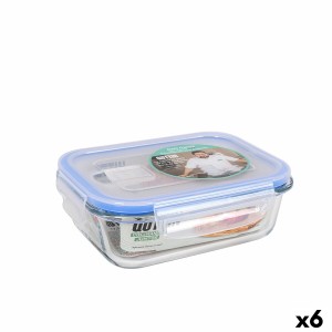 Lunchbox hermetisch Quttin rechteckig 600 ml 17,5 x 13 x 6 cm (6 Stück)