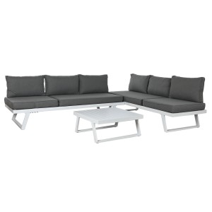 Wohnzimmer Sitzgruppe mit Tisch Home ESPRIT Metall 130 x 68 x 65 cm