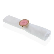 Rond de serviette Versa Rose Métal Papier 5 x 4,5 x 5 cm