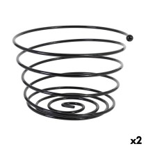 Obstschale Viejo Valle Schwarz Spirale Ø 26 x 17 cm (2 Stück)