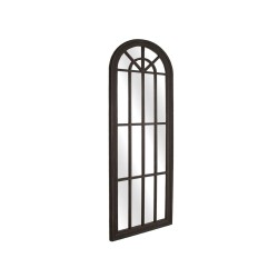 Wandspiegel Romimex Schwarz Harz Fenster 61 x 178 x 4 cm