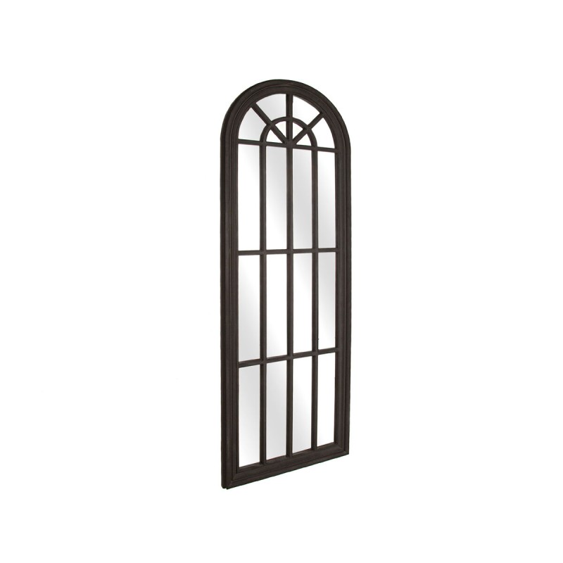 Wandspiegel Romimex Schwarz Harz Fenster 61 x 178 x 4 cm