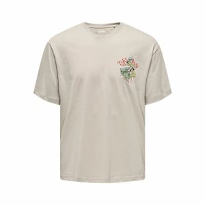 Herren Kurzarm-T-Shirt Only & Sons Onsdisney Life Rlx Beige