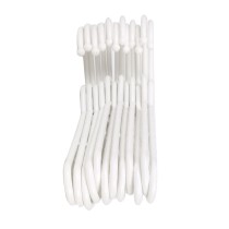 Set of Clothes Hangers Dem White Plastic 12 Pieces 38 x 17,5 cm (8 Units)