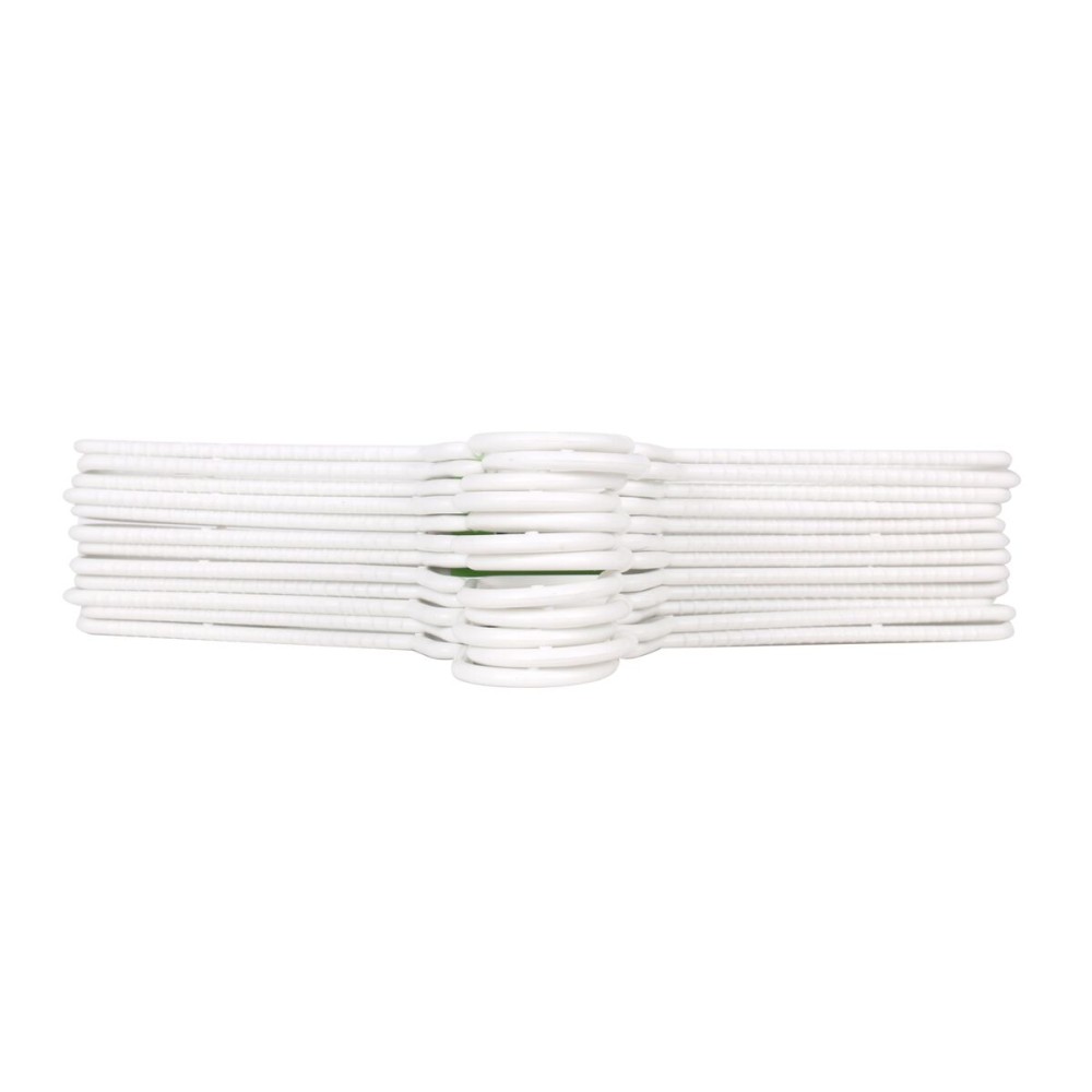 Set of Clothes Hangers Dem White Plastic 12 Pieces 38 x 17,5 cm (8 Units)