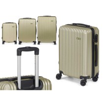 Set of suitcases Green Stripes 3 Pieces