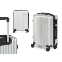 Cabin suitcase Light grey 38 x 57 x 23 cm Stripes