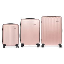 Set of suitcases Pink Stripes 3 Pieces