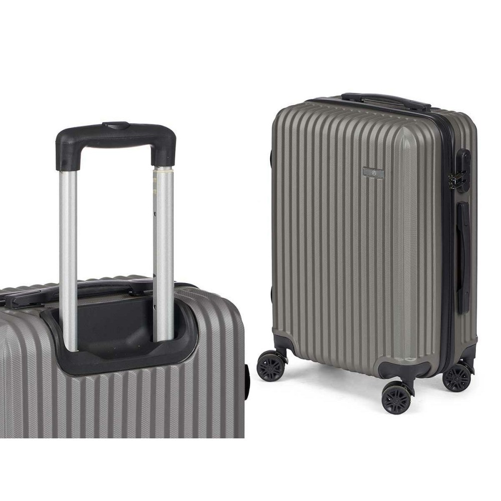 Set of suitcases Dark grey Stripes 3 Pieces