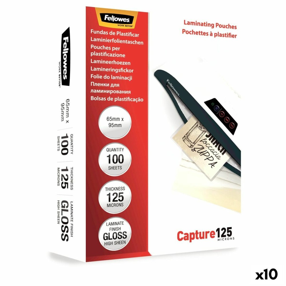 Laminating Pouches Fellowes 100 Pieces Transparent (10Units)