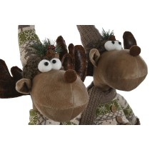 Christmas bauble Home ESPRIT Brown Green Reindeer 25 x 15 x 55 cm (2 Units)