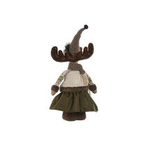 Christmas bauble Home ESPRIT Brown Green Reindeer 25 x 15 x 55 cm (2 Units)