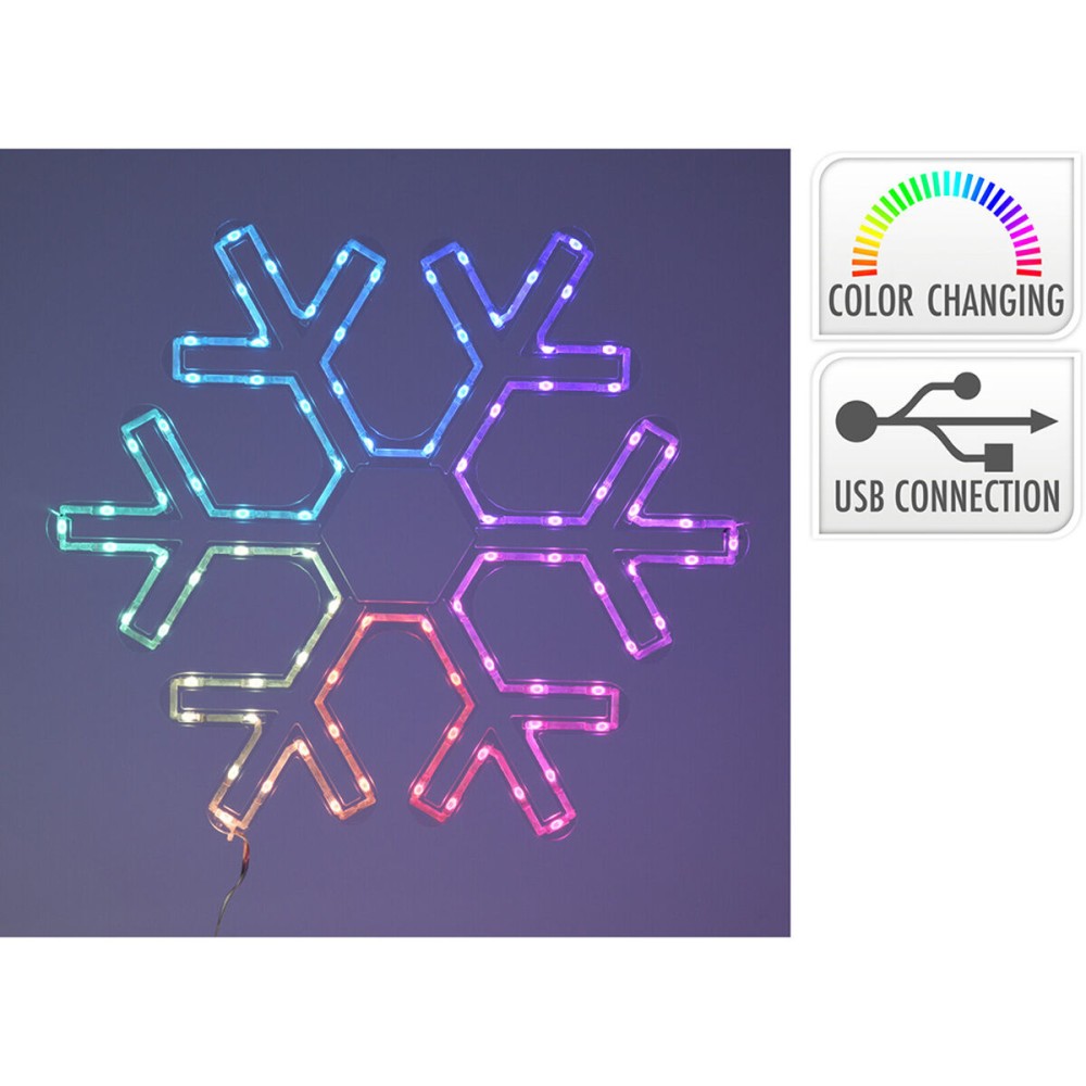 Christmas bauble Lifetime RGB Snowflakes 50 x 43 cm LED RGB