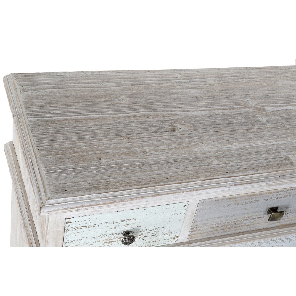 Chest of drawers Home ESPRIT Blue White Light grey Cottage 94 x 35 x 87 cm