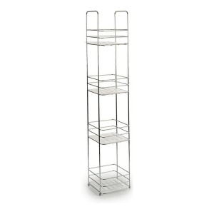 Etagère de salle de bains Berilo W4870 Transparent Argenté Métal Plastique