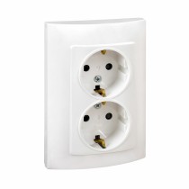 Plug socket Simon 2p+t Plastic 230 V 16 A Double