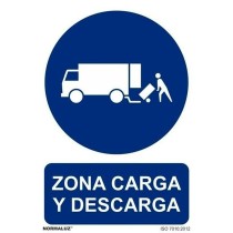 Schild Archivo 2000 "ZONA CARGA Y DESCARGA" Polypropylen 32 x 30 cm