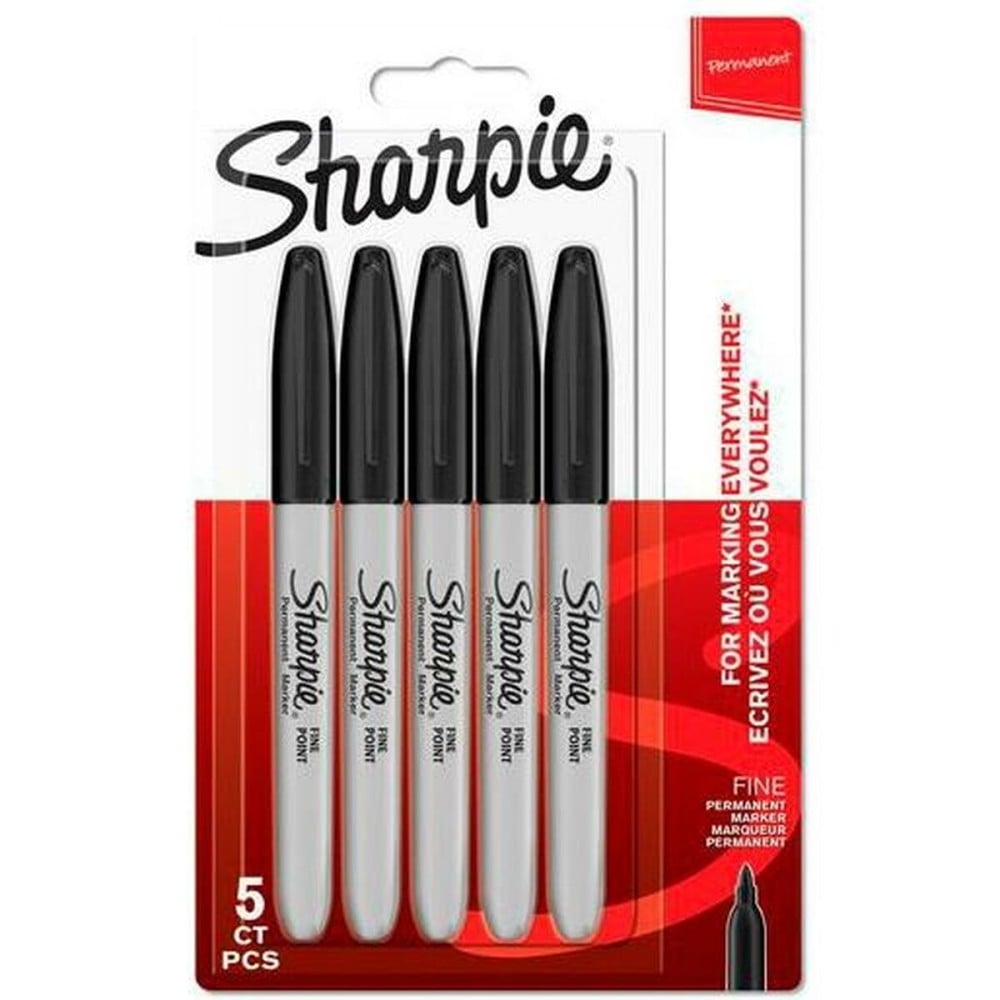 Permanent marker Sharpie Black 5 Units