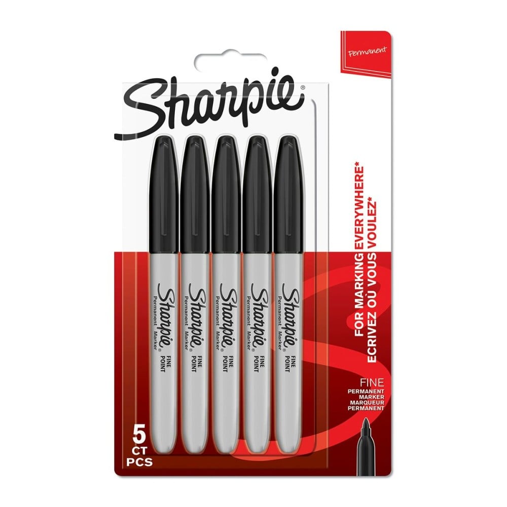 Permanent marker Sharpie Black 5 Units