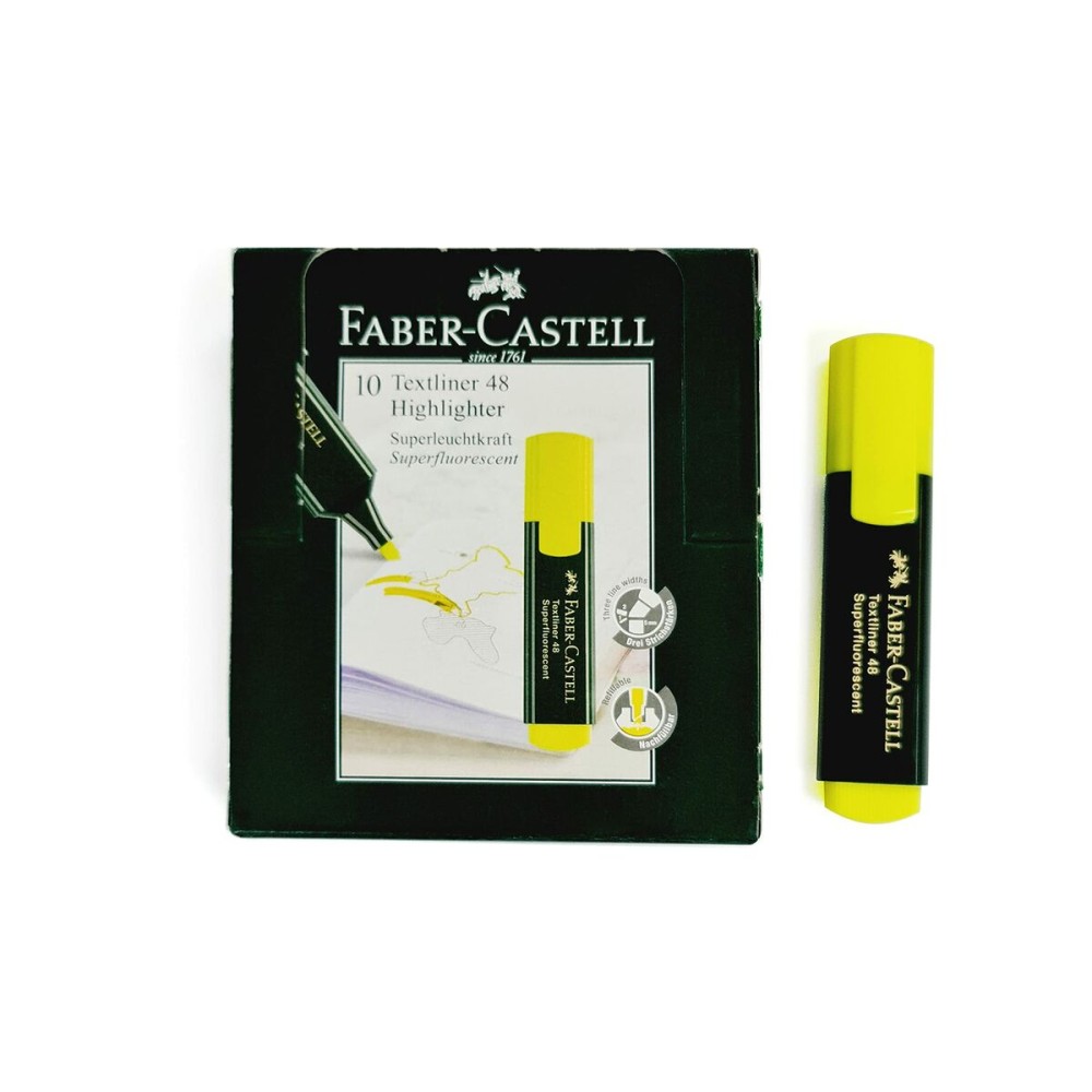 Surligneur Faber-Castell TEXTLINER 48 Jaune (10 Unités)