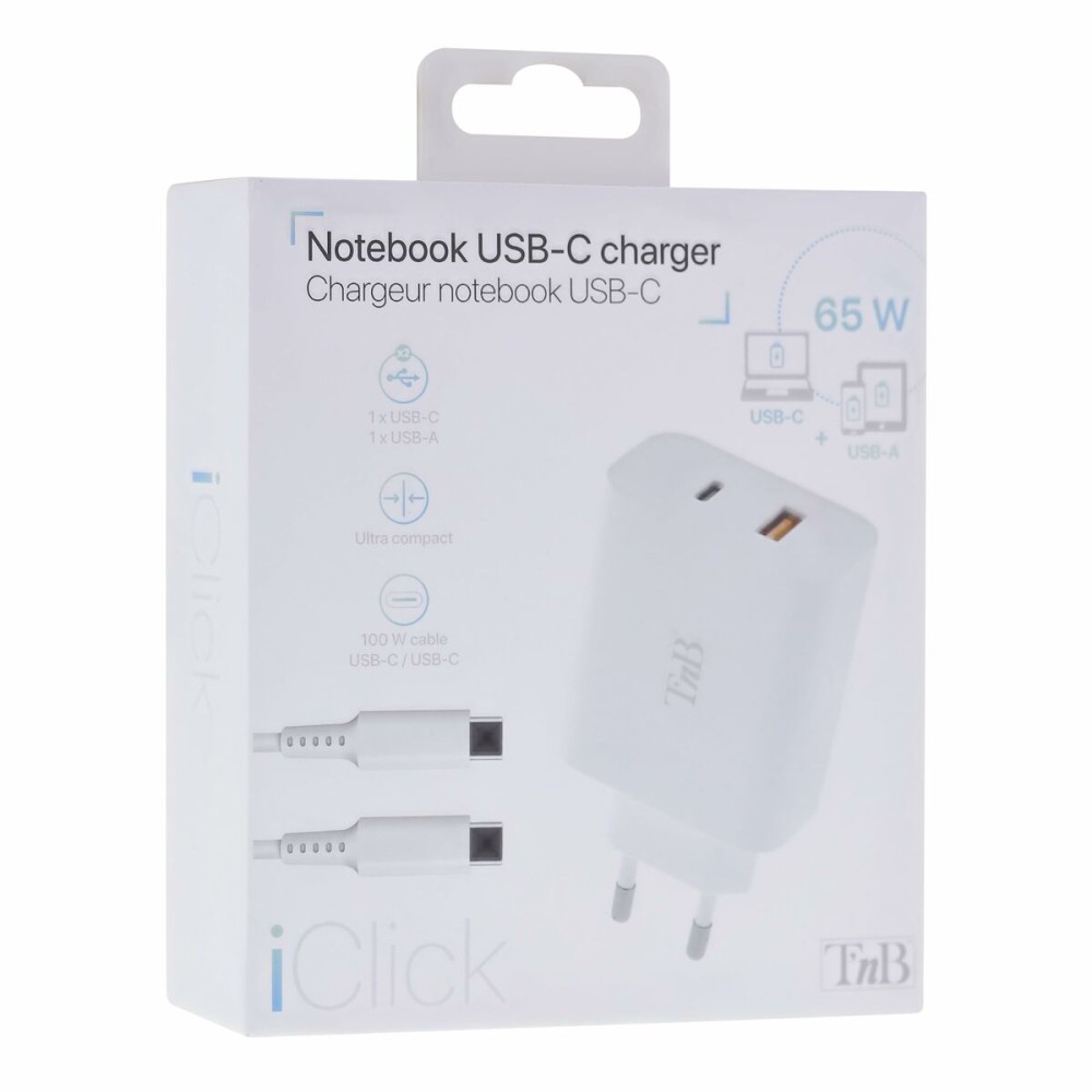 Chargeur Mural + Câble USB-C T'NB CHNBTINY65 65 W