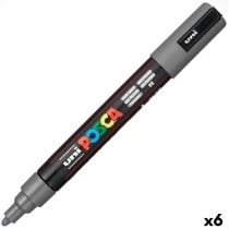 Acrylic paint marker POSCA PC-5M Dark grey 1,8-2,5 mm (6 Units)