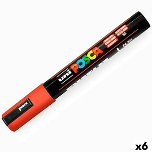 Acrylic paint marker POSCA PC-5M Ruby 1,8-2,5 mm (6 Units)