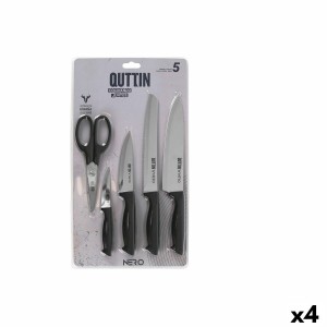 Messerset Quttin Nero Schwarz 5 Stücke (4 Stück)