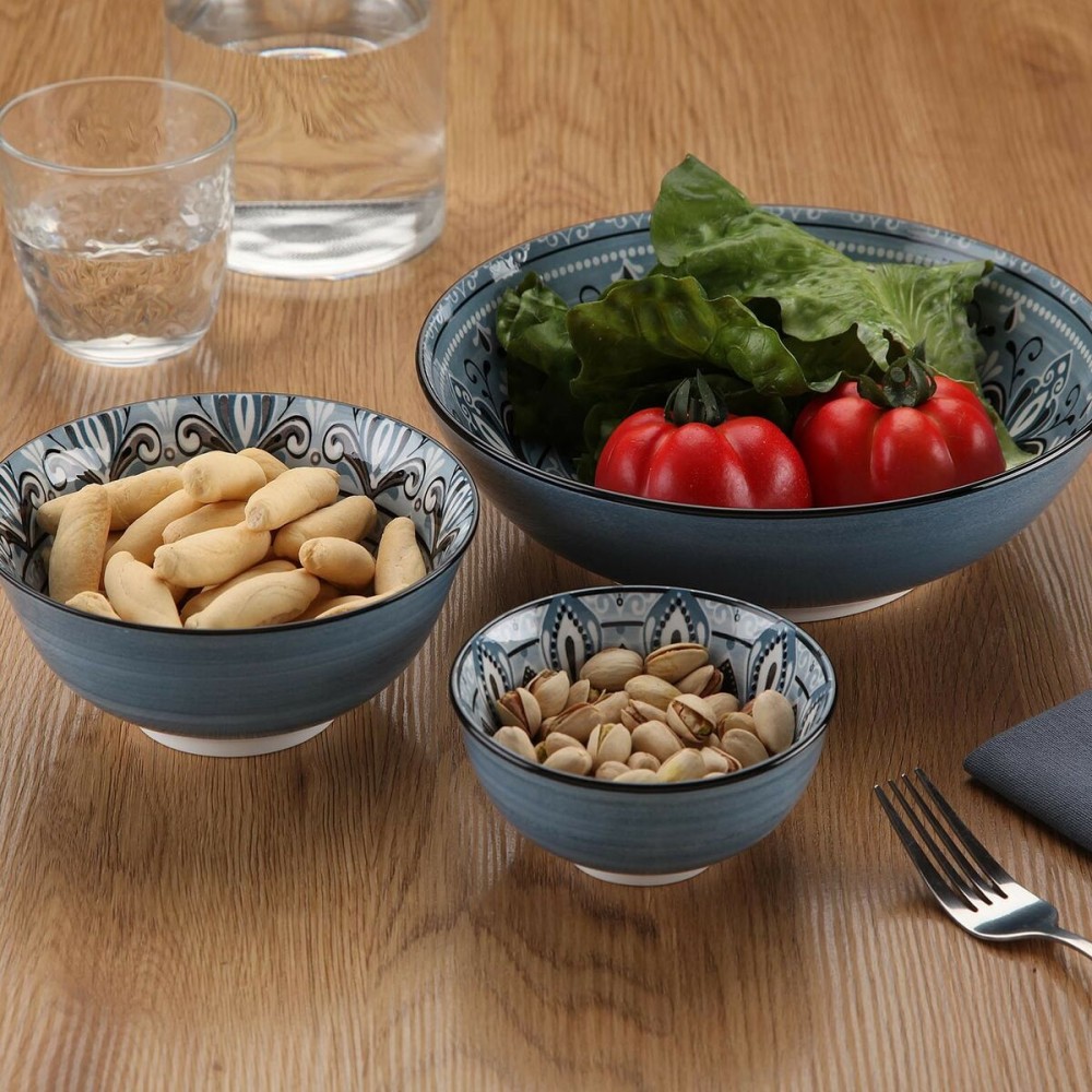 Snack Bowl Versa Blue Ceramic Porcelain 15,5 x 7 x 15,5 cm