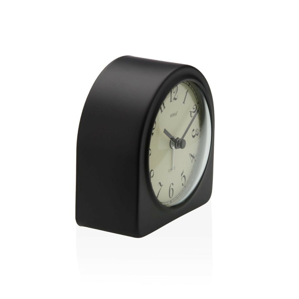 Table clock Versa Luxa Black Plastic 5,8 x 10 x 10 cm