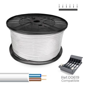 Elektrische Schlauchleitung Sediles Weiß 2 x 1 mm 300 m H05VV-F