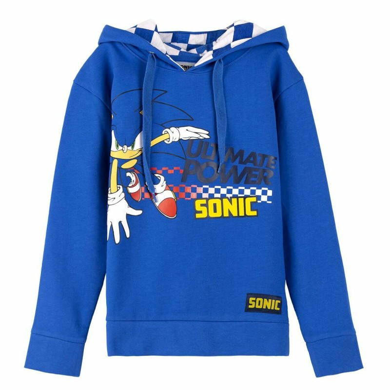 Sweat-shirt à capuche fille Sonic Bleu