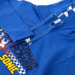 Sweat-shirt à capuche fille Sonic Bleu