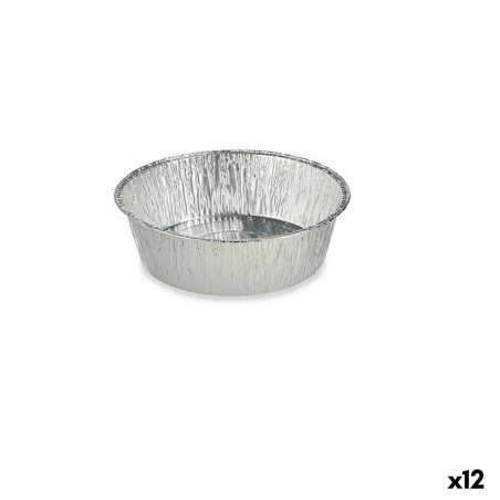 Küchenschüsseln-Set Kinvara 30287 Aluminium rund 25 x 8 x 25 cm Einwegartikel (12 Stück)