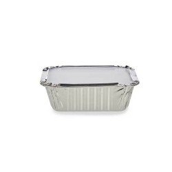 Ensemble de plats pour la cuisine Jetable Avec couvercle Aluminium 14,5 x 7,5 x 12,5 cm (12 Unités)