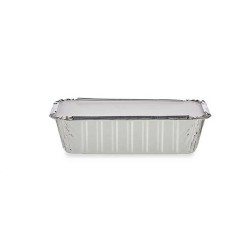 Set of Kitchen Dishes Kinvara 16153 Aluminium 22,4 x 7,4 x 11,5 cm Disposable With lid (12 Units)