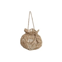 Candleholder Home ESPRIT Natural Metal Rope 15 x 15 x 20 cm