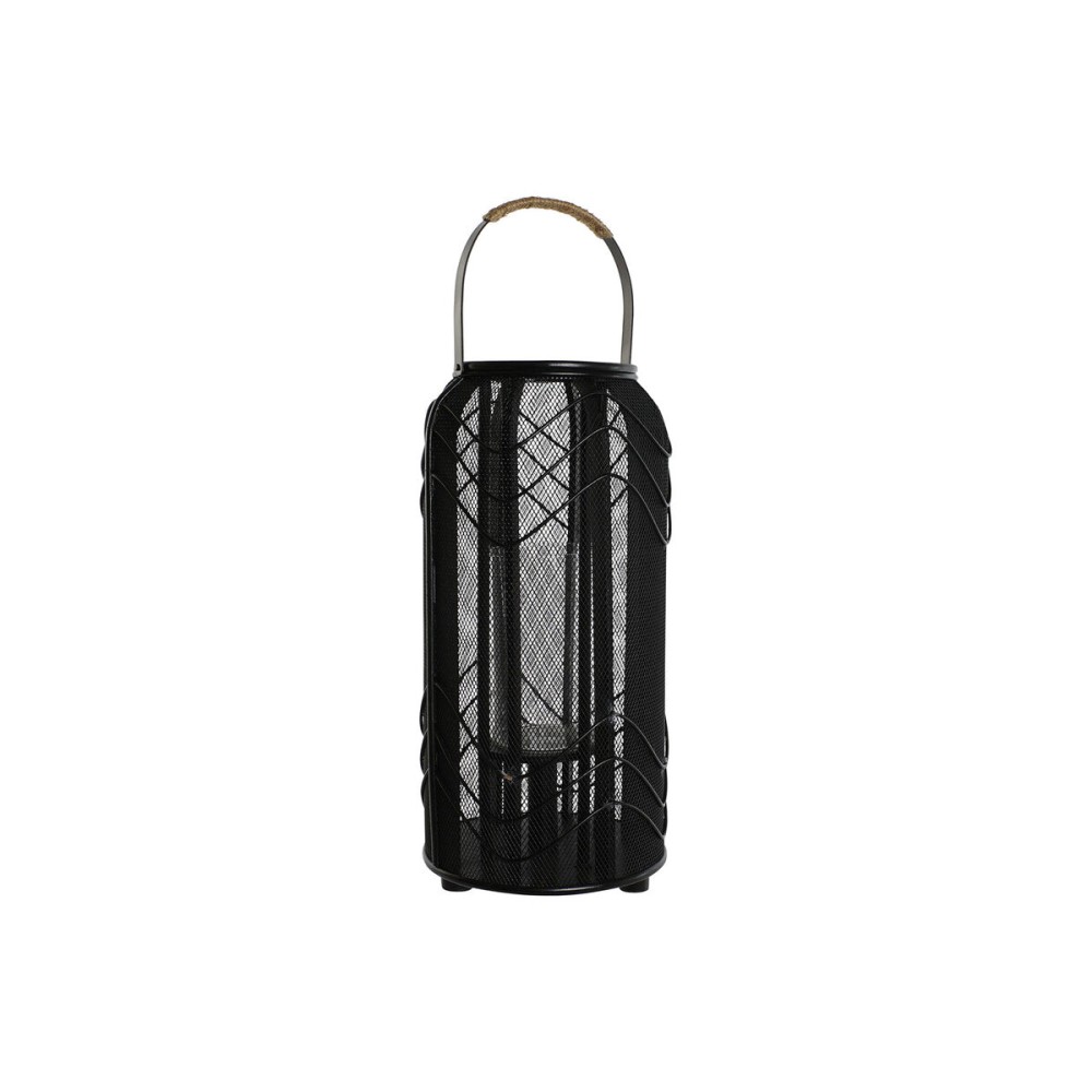 Bougeoir Home ESPRIT Noir Métal 21,5 x 21,5 x 43,5 cm