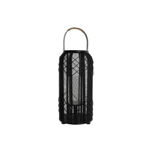 Bougeoir Home ESPRIT Noir Métal 21,5 x 21,5 x 43,5 cm