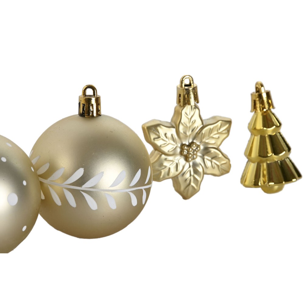 Weihnachtsbaumkugeln Home ESPRIT Gold PVC 24 x 6 x 35 cm