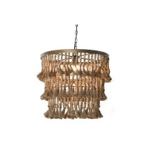 Suspension Home ESPRIT Marron Naturel Bois Métal 50 W 53 x 53 x 123 cm